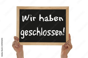 Geschlossen Schild